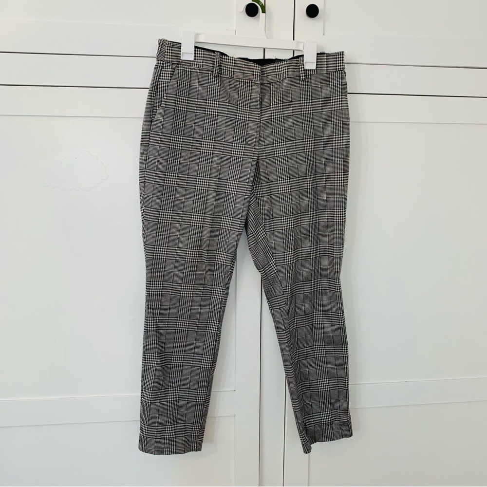 H&M Plaid Black/White Pants Size 14